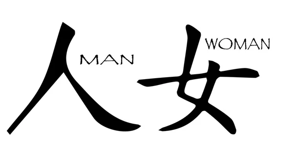 Symbol chiński człowiek dama — Wektor stockowy