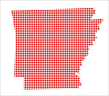 Arkansas kırmızı nokta Haritası