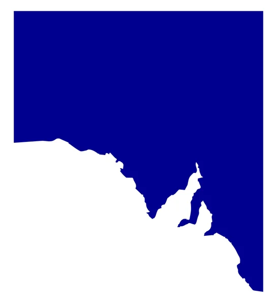 Zuid-Australië staat silhouet — Stockvector