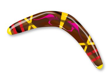 A Decorated Boomerang clipart