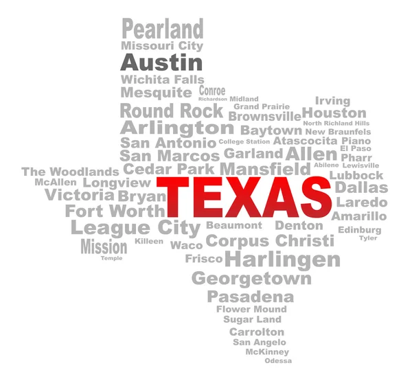 Texas devlet kelime bulutu