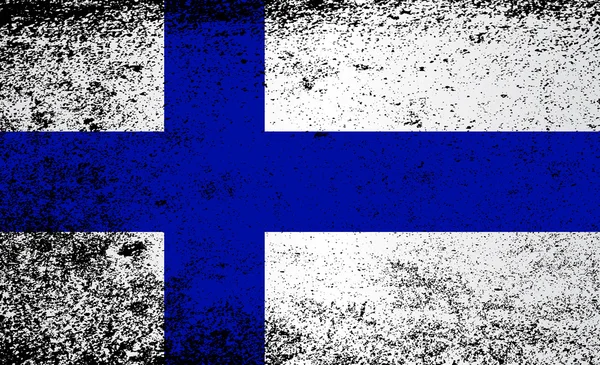 Флаг Финляндии Grunge — стоковый вектор