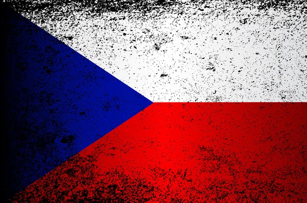 Bandera de Czech Republic Grunge — Vector de stock