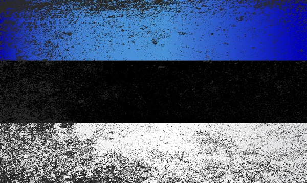 Bandera de Estonia Grunge — Vector de stock