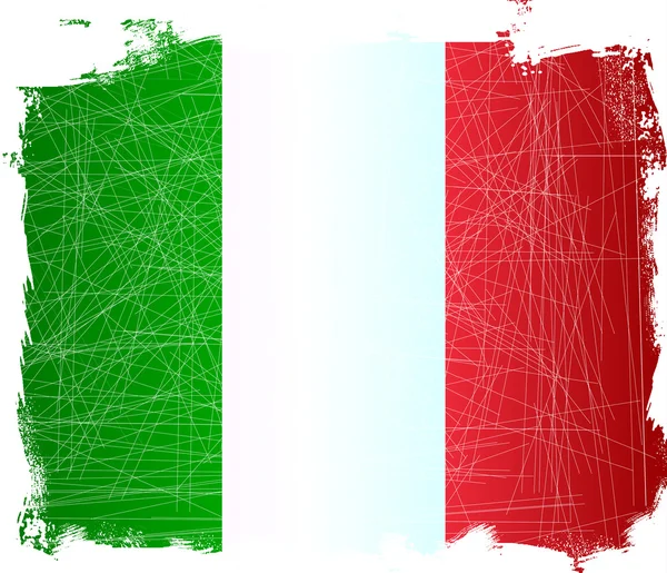Olasz grunge zászló — Stock Vector