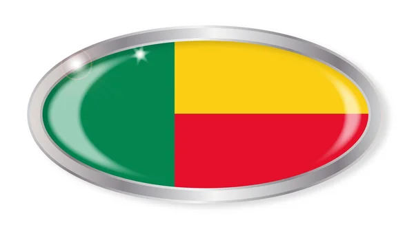 Belin σημαία οβάλ κουμπί — Διανυσματικό Αρχείο