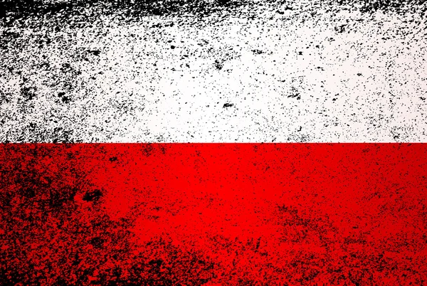 Drapeau de Pologne Grunge — Image vectorielle