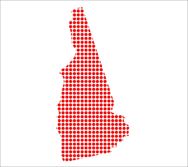 Mapa de Red Dot de New Hampshire — Vector de stock