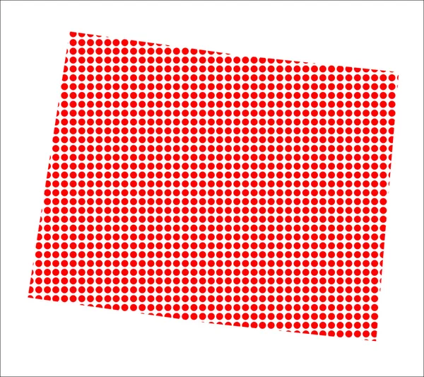 红点匹配的怀俄明州电子地图 — 图库矢量图片
