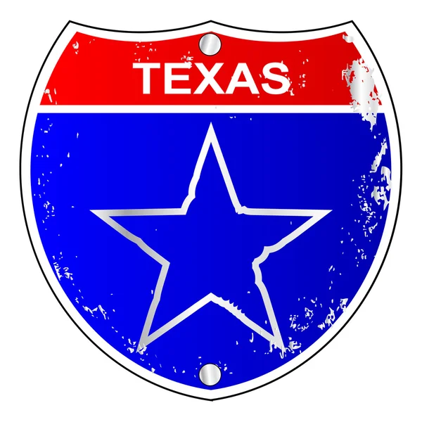 Texas Lone Interstate stjärntecken — Stock vektor