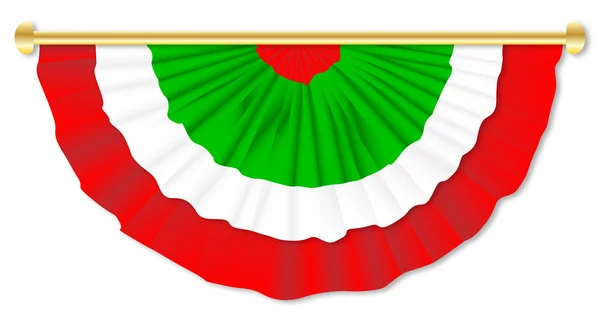 Olasz zászló sármány — Stock Vector
