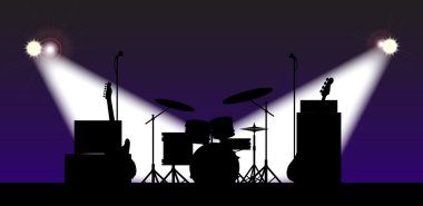 Rock Band sahne Equipent