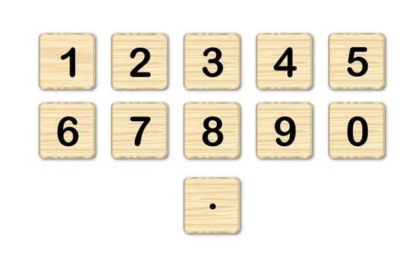 Ξύλινο τετράγωνο αριθμούς — Διανυσματικό Αρχείο