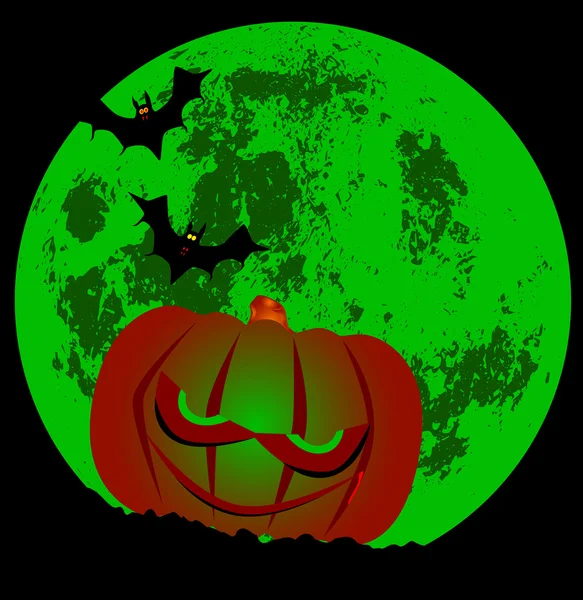 Full Halloween Moon — Stock Vector