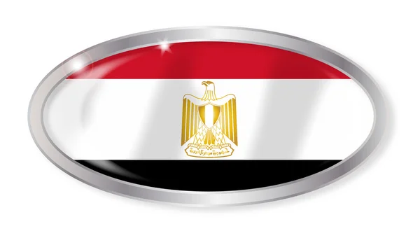 Овальная кнопка египетского флага — стоковый вектор