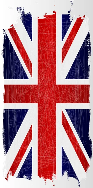 Hanging Grunge Union Jack — Stock Vector