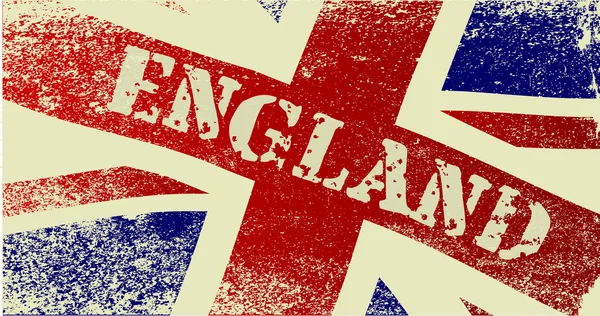 Union Jack England Grunge — Stock Vector