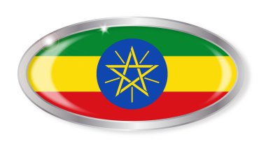 Etiyopya bayrağı Oval düğmesi