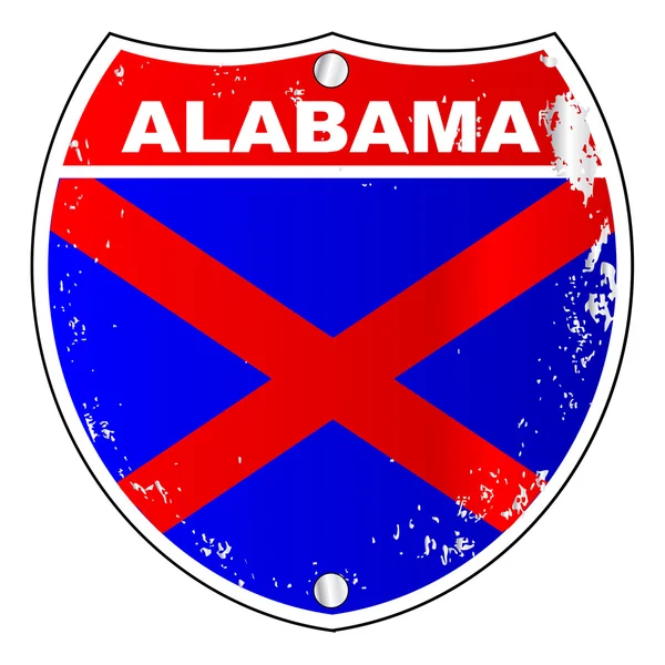 Autostrada międzystanowa nr znak Alabama — Wektor stockowy