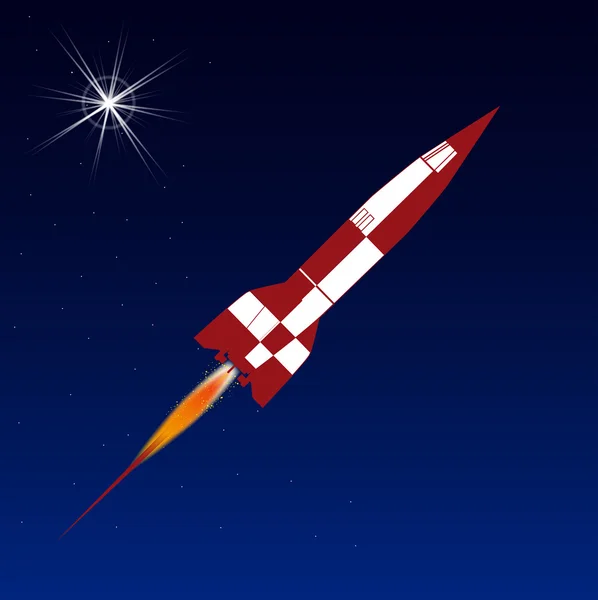 Un cohete espacial — Vector de stock