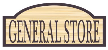 Ahşap General Store işareti