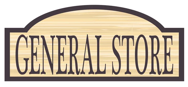 Ahşap General Store işareti — Stok Vektör