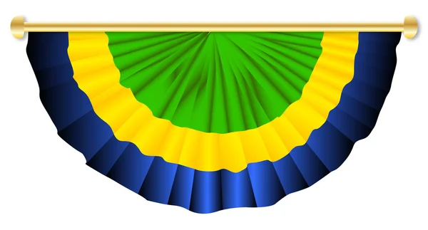 Verde Giallo Blu Bunting — Vettoriale Stock