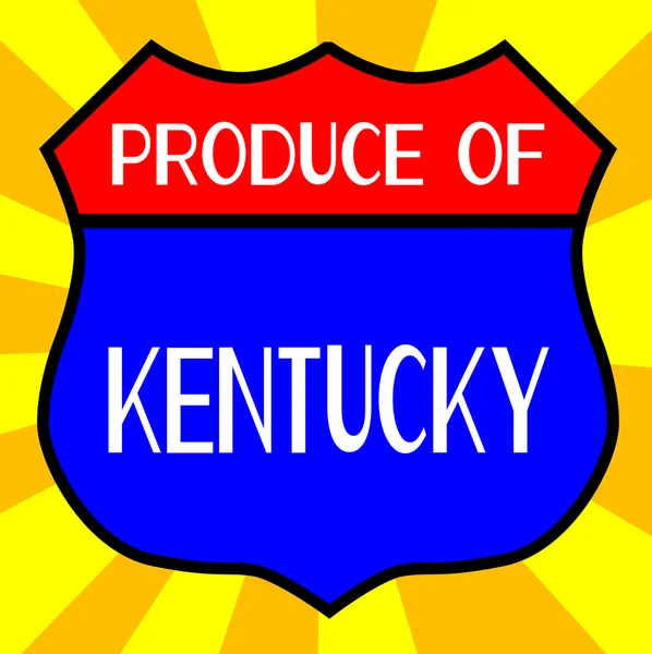 Produci dello scudo del Kentucky — Vettoriale Stock