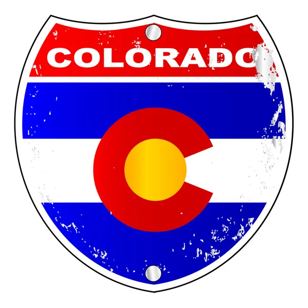 Colorado Interstate Sign — Stock Vector