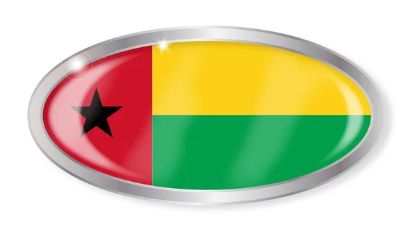 几内亚几内亚比绍旗椭圆形按钮 — 图库矢量图片