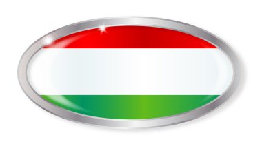 Macaristan bayrağı Oval düğmesi