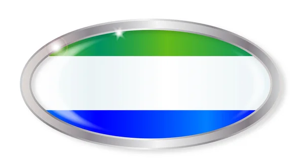 Pulsante ovale Bandiera Sierra Leone — Vettoriale Stock