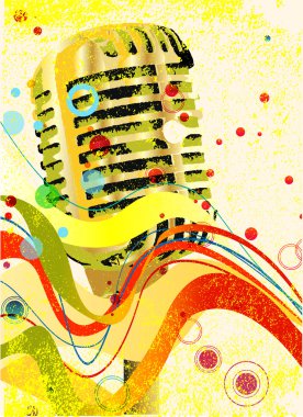 Caz mikrofon Poster