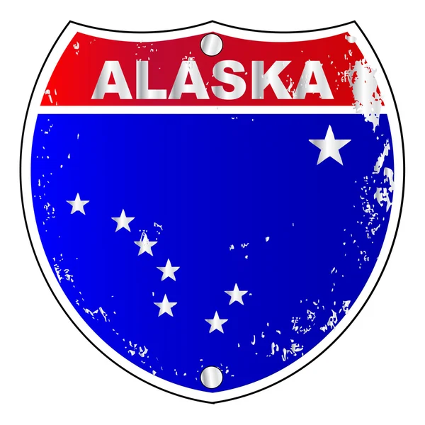 Alaska Segno interstatale — Vettoriale Stock