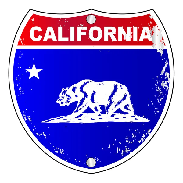 California Interstate işareti — Stok Vektör