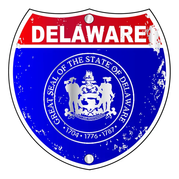 Delaware Interstate işareti — Stok Vektör