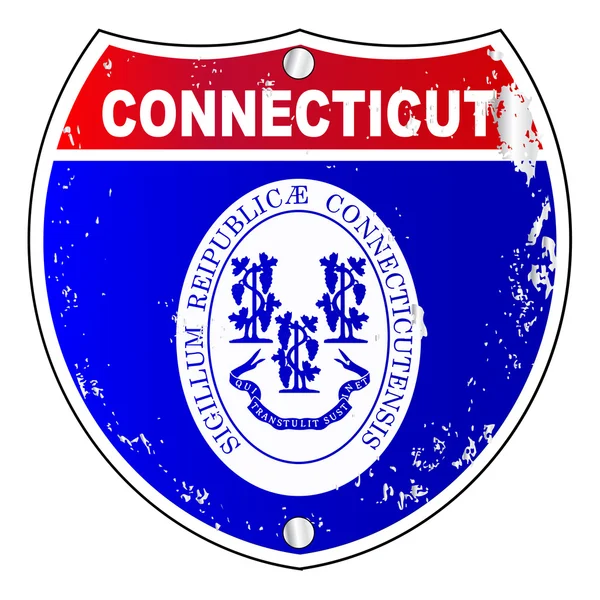 Connecticut Interstate işareti — Stok Vektör