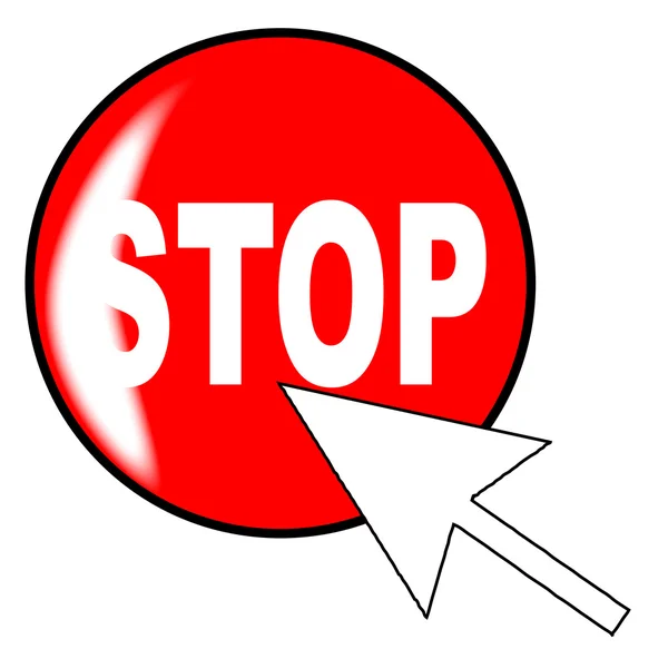 Icono de ordenador Stop — Archivo Imágenes Vectoriales