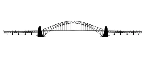 Sydney harbour bridge silueta — Stockový vektor