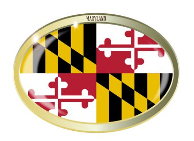 Maryland devlet bayrak Oval düğmesini