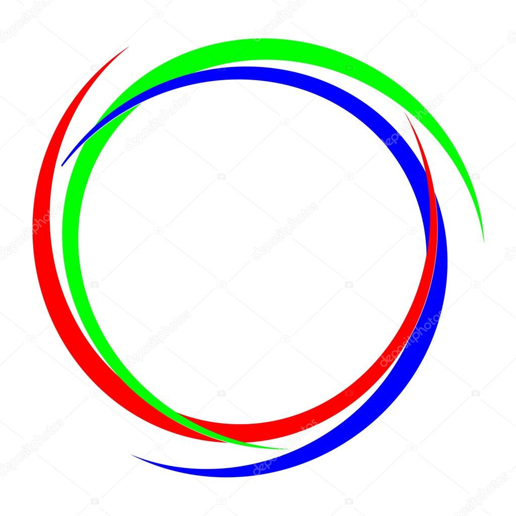 A red green blue RGB isolated logo