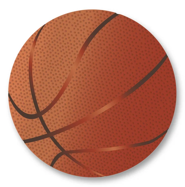 Basketbal op witte achtergrond — Stockvector