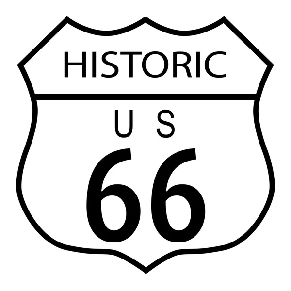 Route 66 történelmi — Stock Vector