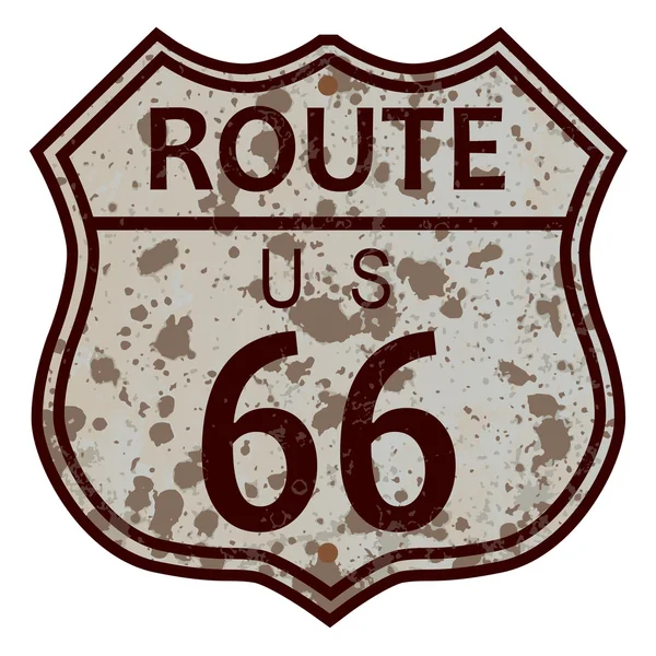 Panneau de la Route 66 altérée — Image vectorielle