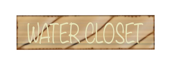 Water Closet Sign — Stock Vector