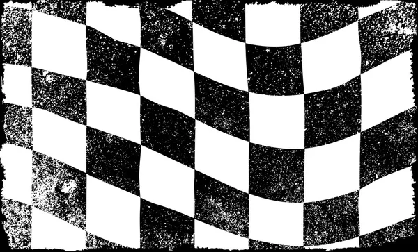 Grunged Chequered Flag — Stock Vector