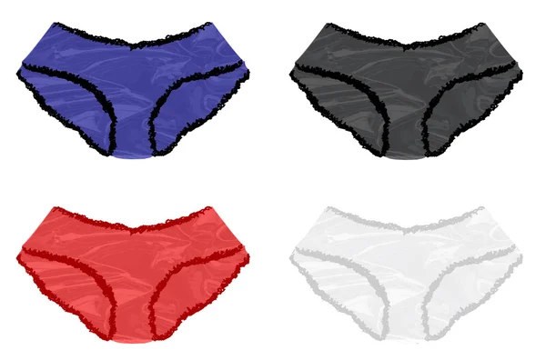 Barevné saténové kalhotky — Stockový vektor