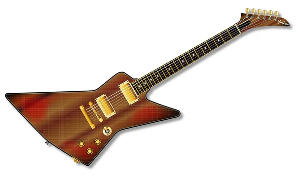 Guitarra Grunge moderna — Vector de stock