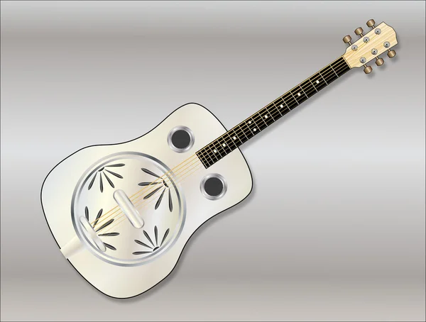 金属の共鳴器のギター — ストックベクタ