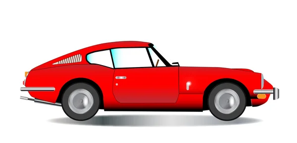 Viejo coche deportivo duro superior — Vector de stock